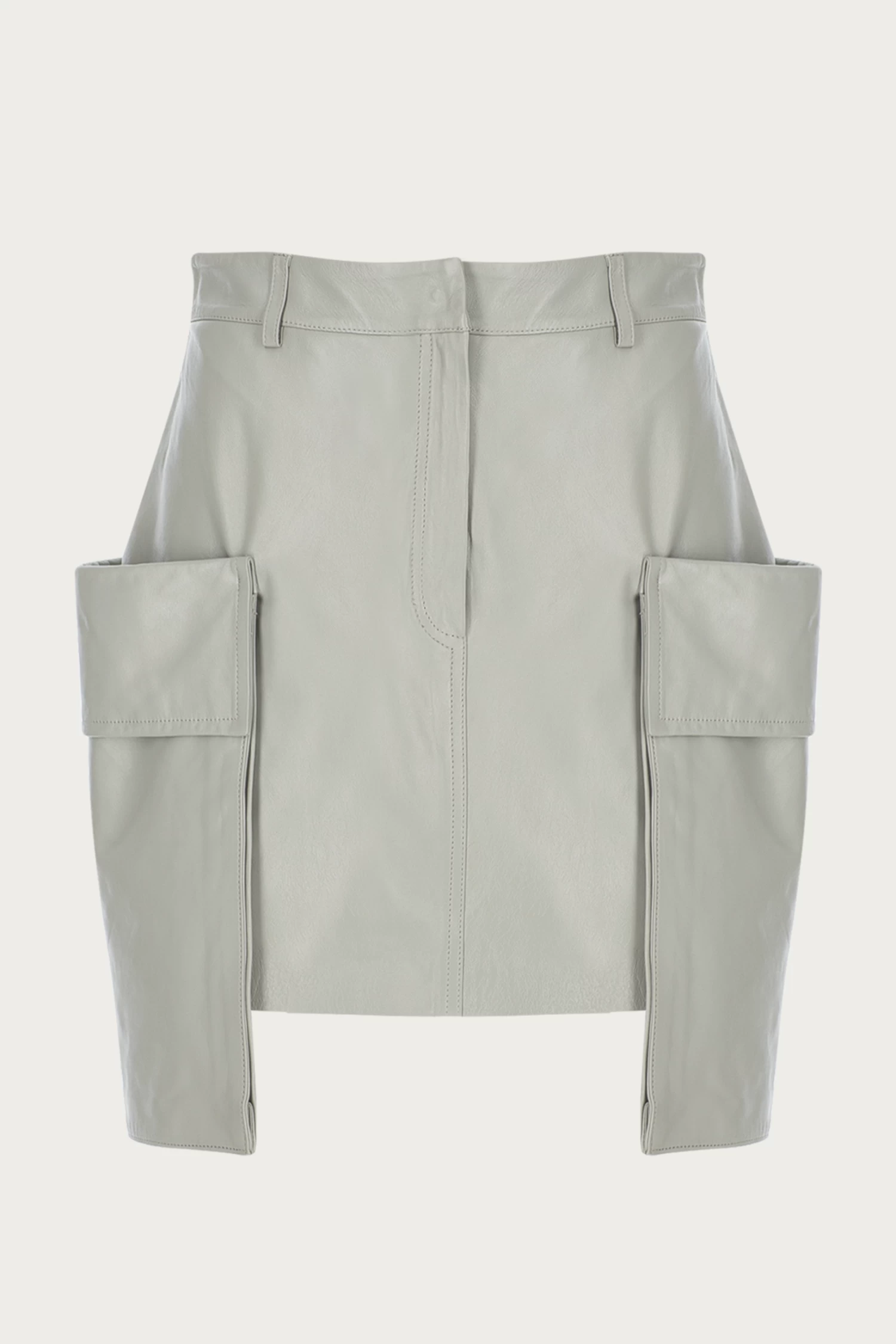 MINI CARGO LEATHER SKIRT 1 MINI CARGO LEATHER SKIRT