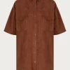 SUEDE SHIRT DRESS