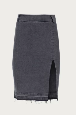 STRETCH DENIM SLIT SKIRT