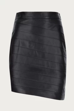 LAYERED MINI LEATHER SKIRT