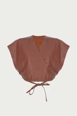 ENVELOPE LEATHER TOP