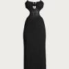 RUCHED CUTOUT MAXI