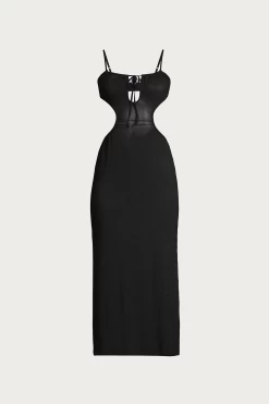 RUCHED CUTOUT MAXI
