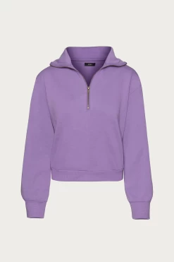 CANON COTTON-BLEND HALF-ZIP SWEATSHIRT