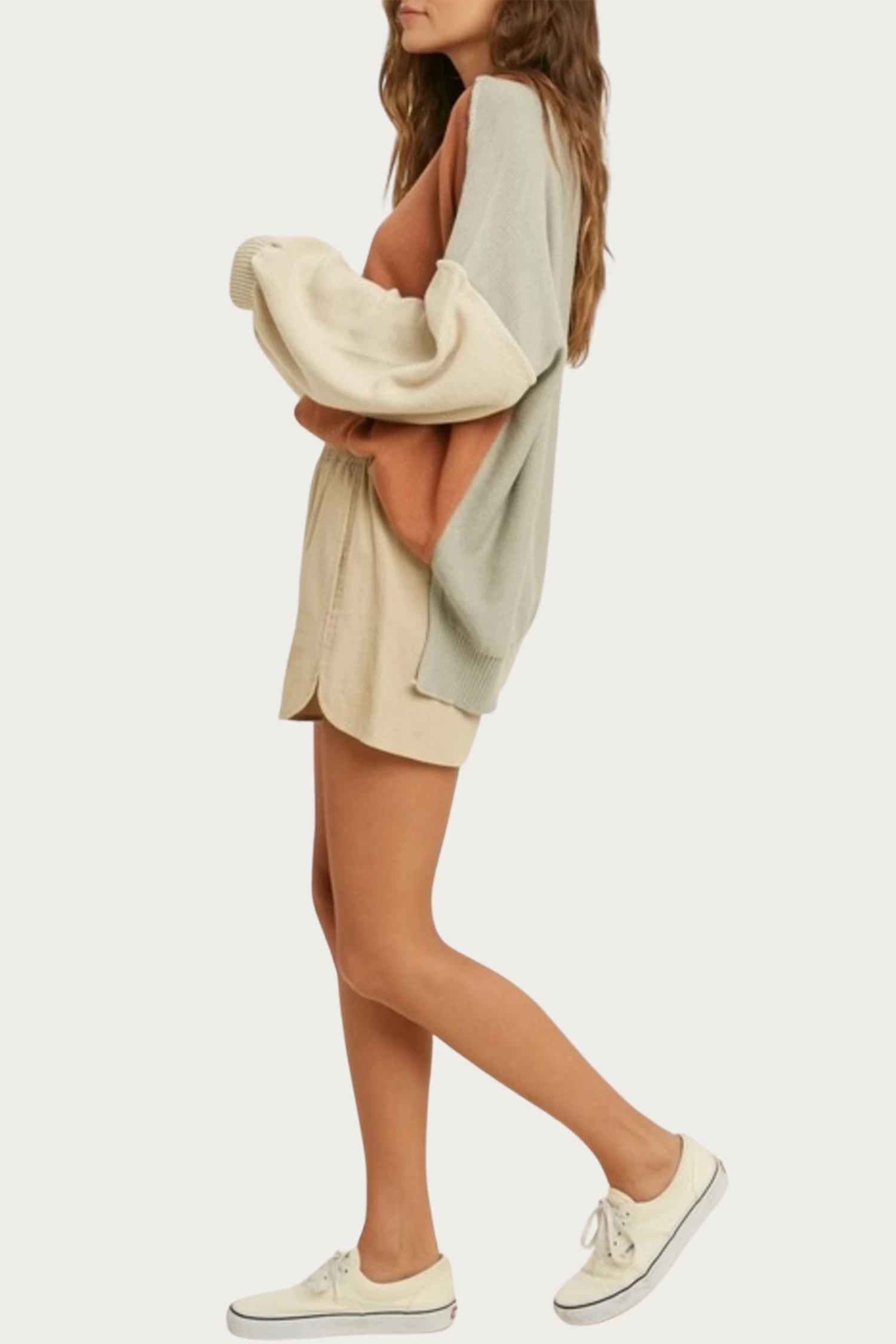 SLOUCHY COLORBLOCK KNIT SWEATER 3 SLOUCHY COLORBLOCK KNIT SWEATER - Image 3