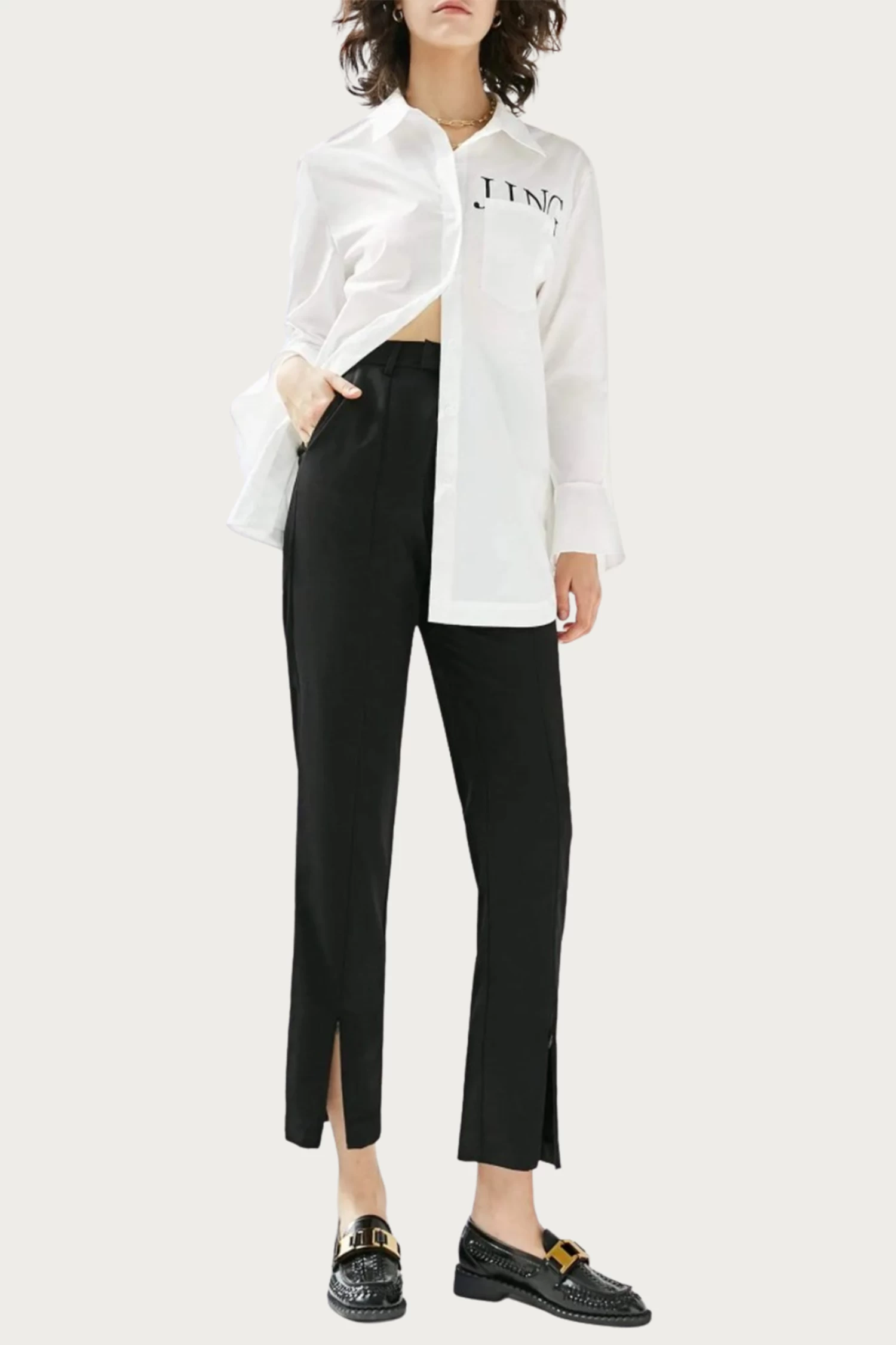 CORA STRETCH-JERSEY ANKLE ZIP STRAIGHT-LEG PANTS 6 CORA STRETCH-JERSEY ANKLE ZIP STRAIGHT-LEG PANTS - Image 6