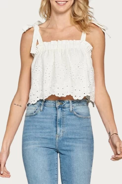 CROPPED BRODERIE ANGLAISE COTTON TOP -Varley Store q2 071746df 345f 45fb 9d2e d413640a0604