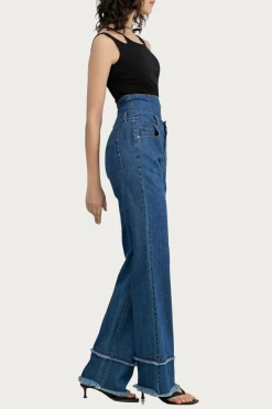 ASHLYN DOUBLE-WAISTED LAYERED HIGH-RISE JEANS -Varley Store q2 0bc333ff 72bd 4071 858e d6856fbc3db7