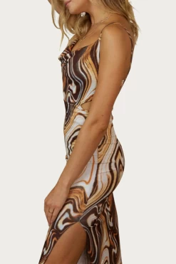 MARBLE-PRINT COWL STRETCH-JERSEY CUTOUT MIDI DRESS 9 MARBLE-PRINT COWL STRETCH-JERSEY CUTOUT MIDI DRESS -Varley Store q2 1a629996 a206 4e80 b522 e70f4395233b