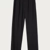 CORA STRETCH-JERSEY ANKLE ZIP STRAIGHT-LEG PANTS