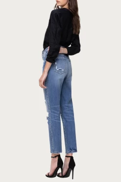 COMFORT STRETCH HIGH-RISE DISTRESSED MOM JEANS -Varley Store q2 1d5b38f6 3907 4e86 a189 e58019b5782c