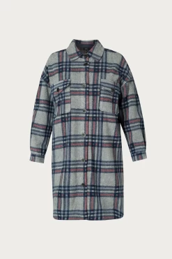 ALLY OVERSIZED CHECKED WOOL-BLEND COAT