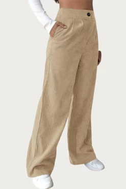 HIGH-WAIST PLEATED CORDUROY PANTS -Varley Store q2 2ce7bd1f 3591 459d 8f1e ecda0d0771c4