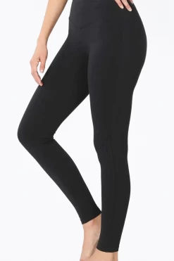 MID-RISE STRETCH-JERSEY WIDE WAISTBAND LEGGINGS
