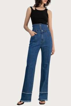 ASHLYN DOUBLE-WAISTED LAYERED HIGH-RISE JEANS -Varley Store q2 3d16c2b5 a466 4358 b5e0 3a71183b8e70