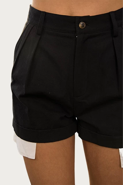 JANE EXPOSED-POCKET COTTON-TWILL SHORTS 5 JANE EXPOSED-POCKET COTTON-TWILL SHORTS - Image 5