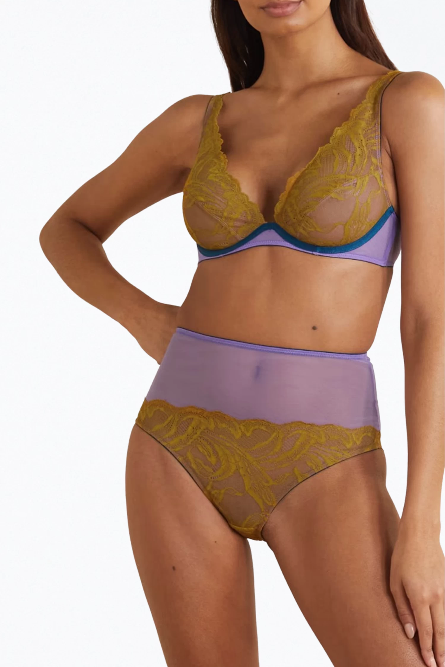 DORA LARSEN KARLA LACE HIGH WAIST KNICKER 2 DORA LARSEN KARLA LACE HIGH WAIST KNICKER - Image 2