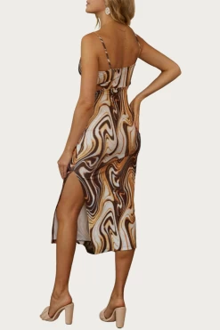 MARBLE-PRINT COWL STRETCH-JERSEY CUTOUT MIDI DRESS 8 MARBLE-PRINT COWL STRETCH-JERSEY CUTOUT MIDI DRESS -Varley Store q2 406a95cf d66b 4786 a5ba 547a31586fef