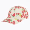 STRAWBERRY-PRINT COTTON-CANVAS BASEBALL CAP