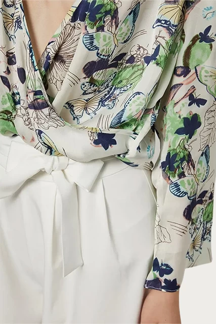 CARDALL BUTTERFLY-PRINT SATIN BLOUSE 5 CARDALL BUTTERFLY-PRINT SATIN BLOUSE - Image 5