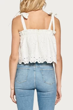 CROPPED BRODERIE ANGLAISE COTTON TOP -Varley Store q2 536fda00 041d 45ea 8415 dd6cb46552c4