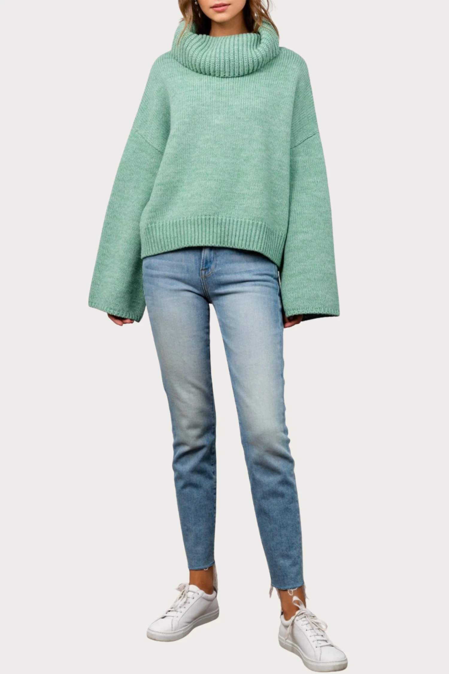 FRESH SAGE OVERSIZED SWEATER 2 FRESH SAGE OVERSIZED SWEATER - Image 2