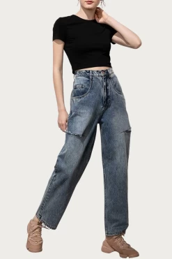 CUTOUT HIGH-WAIST JEANS -Varley Store q2 74cbcc6b eba7 4db6 b93c 8301f4c627a7