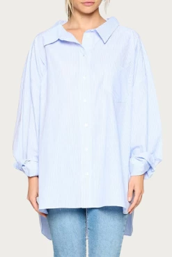STRIPED BOYFRIEND COTTON-POPLIN SHIRT -Varley Store q2 77323998 fa4f 4718 b32f 3503c250b070