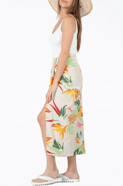 FLORAL-PRINT GATHERED SARONG SKIRT -Varley Store q2 777b166a 6215 4ee5 8675 4615bd4f9726