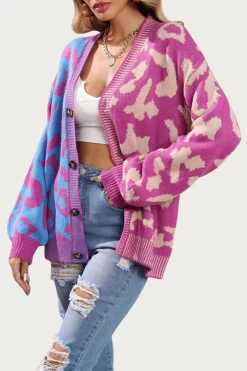 TWO-TONE LEOPARD KNIT CARDIGAN -Varley Store q2 81ce323b c0c9 4f53 ad4f 1122d3ac5317