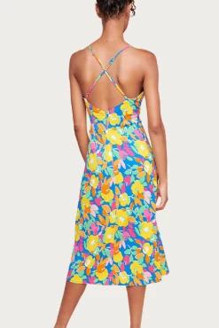 YARA FLORAL-PRINT STRETCH-RAYON MIDI DRESS -Varley Store q2 918d58c5 8d5a 463d a381 78c75ea08d05