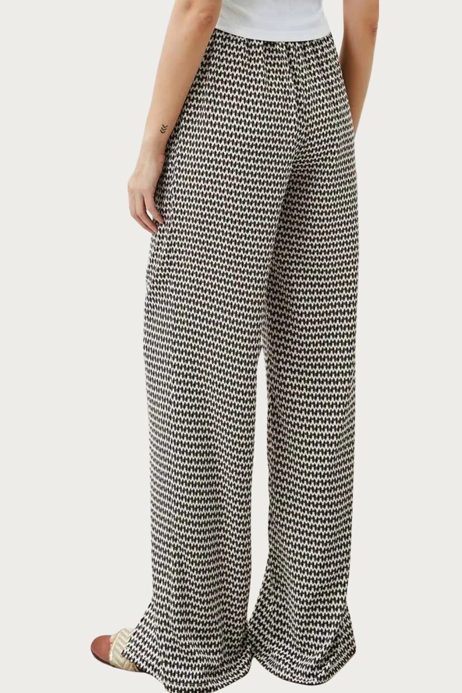 RELAXED SLIT-HEM PRINTED JERSEY PANTS 4 RELAXED SLIT-HEM PRINTED JERSEY PANTS - Image 4