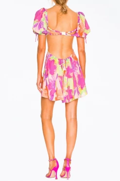 MYA TROPICAL-PRINT CUTOUT MINI DRESS -Varley Store q2 9d623e98 8f79 4c52 bc01 3e5a6a731a19