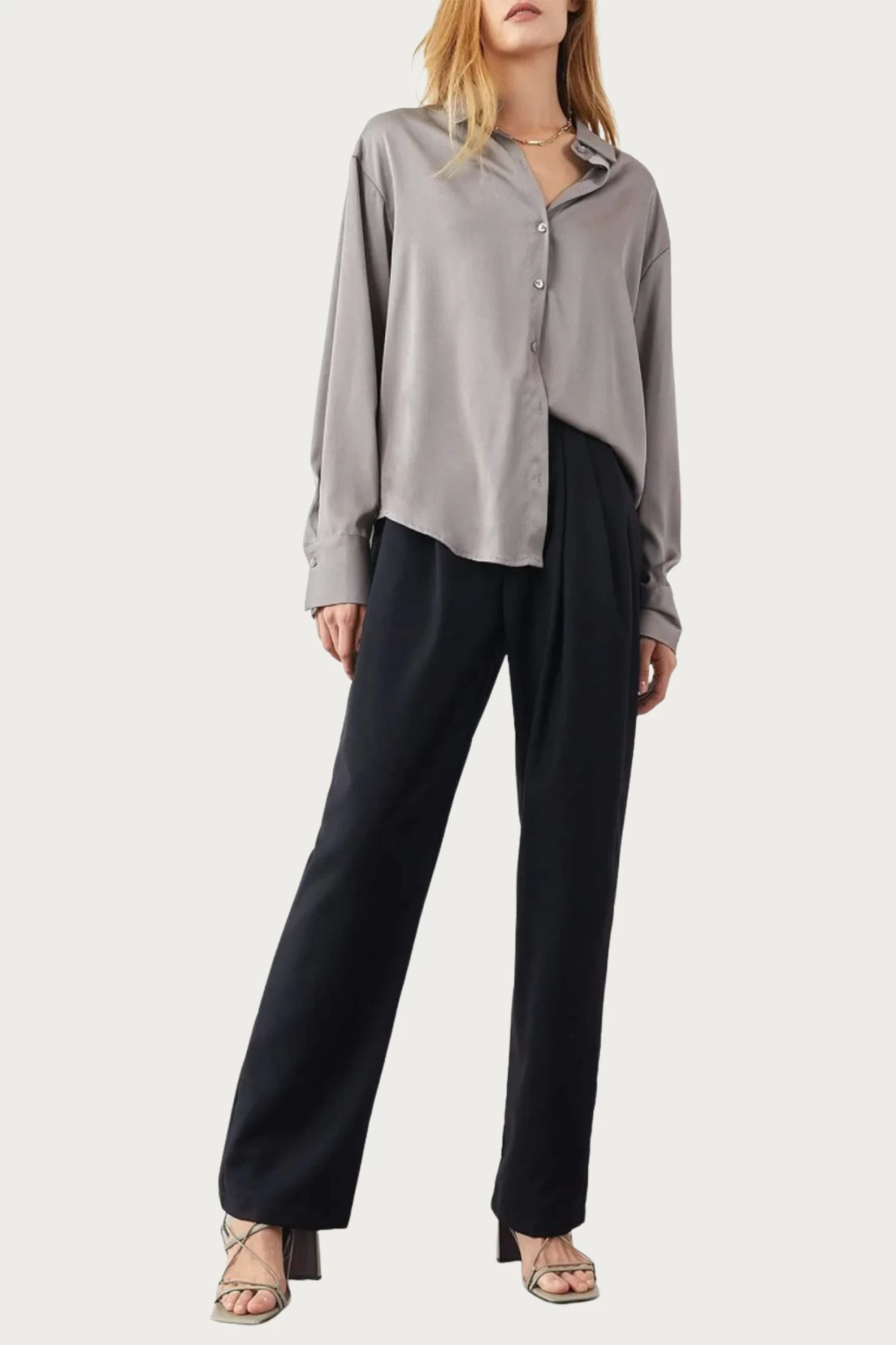 WHITLEY PLEATED TWILL WIDE-LEG PANTS 2 WHITLEY PLEATED TWILL WIDE-LEG PANTS - Image 2