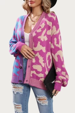 TWO-TONE LEOPARD KNIT CARDIGAN -Varley Store q2 9dbd7489 659e 445c 93b2 747e3f5820ee