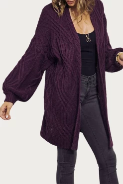 CABLE-KNIT OPEN-FRONT CARDIGAN -Varley Store q2 a09cb893 f13d 426a b11c a954ed58bace