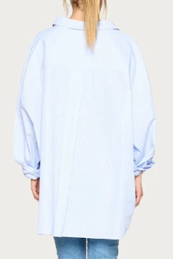 STRIPED BOYFRIEND COTTON-POPLIN SHIRT -Varley Store q2 b549ec16 2f4f 4034 b391 634f28276fa8