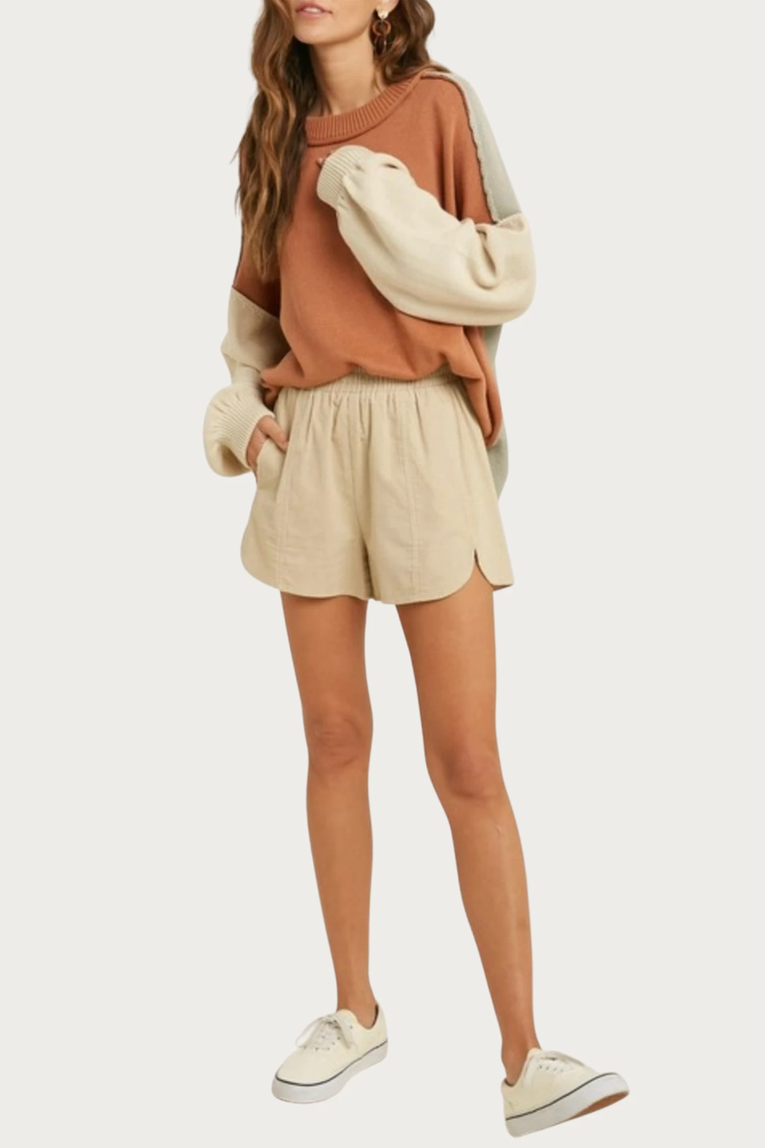 SLOUCHY COLORBLOCK KNIT SWEATER 2 SLOUCHY COLORBLOCK KNIT SWEATER - Image 2