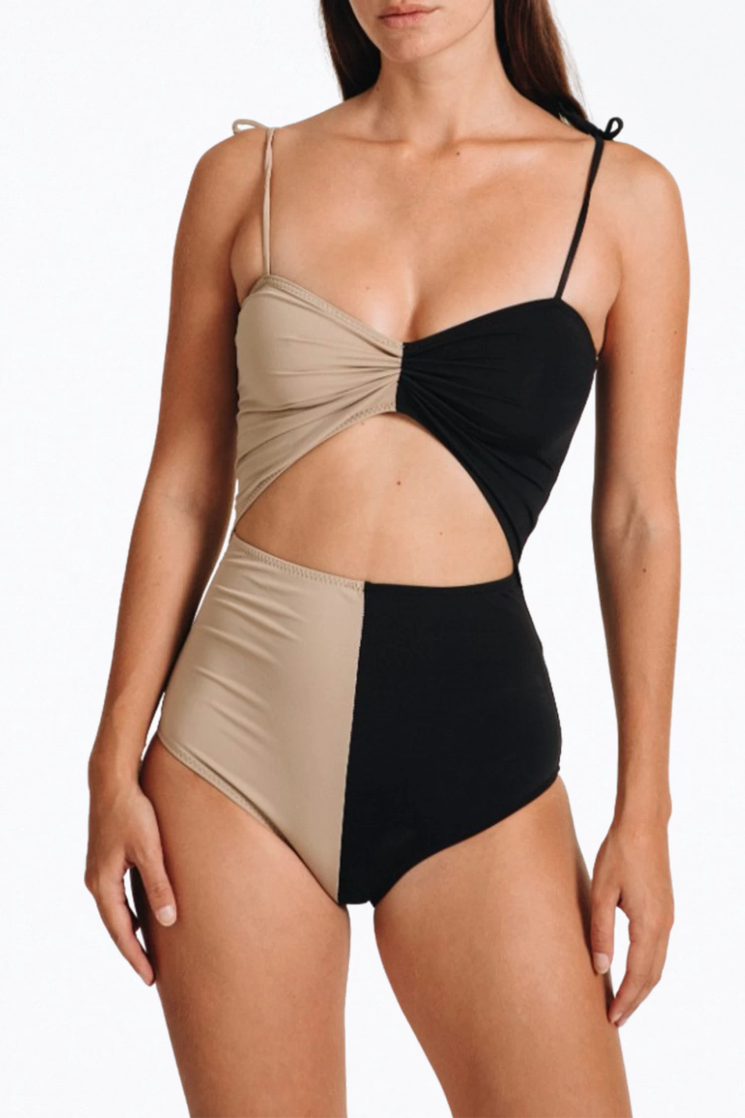MARINA CUTOUT TWO-TONE ONE PIECE SWIMSUIT 2 MARINA CUTOUT TWO-TONE ONE PIECE SWIMSUIT - Image 2