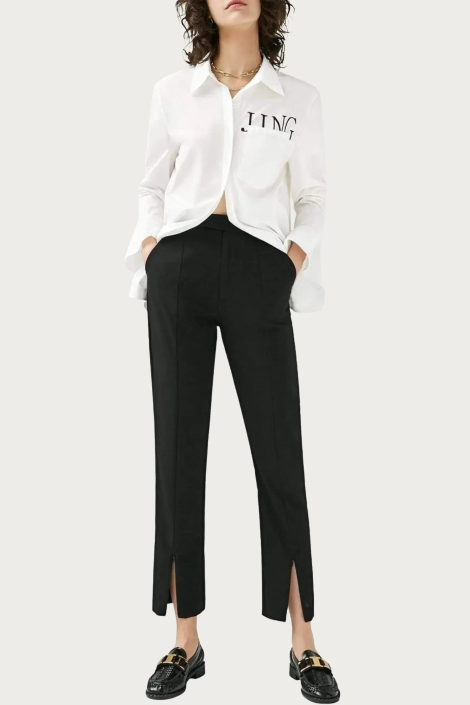 CORA STRETCH-JERSEY ANKLE ZIP STRAIGHT-LEG PANTS 2 CORA STRETCH-JERSEY ANKLE ZIP STRAIGHT-LEG PANTS - Image 2