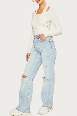 LAYERED HALTERNECK RIBBED-KNIT TOP -Varley Store q2 c86f40ba 65ca 4862 a1bb 41d179e59d7f