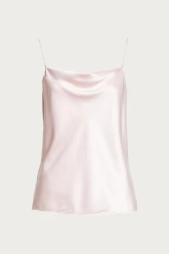 BUSY HEART COWL-NECK SILK-BLEND CAMISOLE