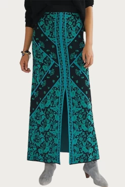 FLORAL KNIT MIDI SKIRT -Varley Store q2 cb29bb62 143a 4766 a4f1 540549dbba62