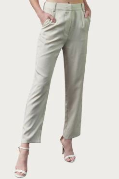 PLEATED HIGH-RISE LINEN-BLEND PANTS -Varley Store q2 e55a9d80 a54b 4729 b44f 752ad5c2816a