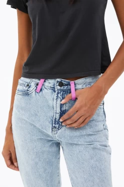 HAND-PAINTED HIGH-RISE TAPERED JEANS -Varley Store q2 ebb1f956 207d 40fd 88a5 51f4e97beac0