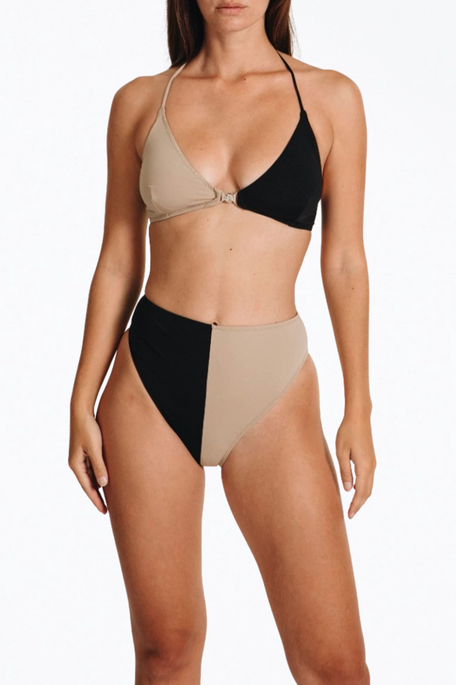 TOKIO TWO-TONE TRIANGLE HALTERNECK BIKINI TOP 2 TOKIO TWO-TONE TRIANGLE HALTERNECK BIKINI TOP - Image 2