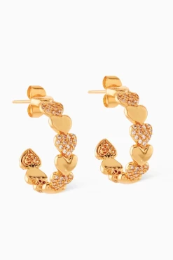 HABIBI HEART HOOP EARRINGS
