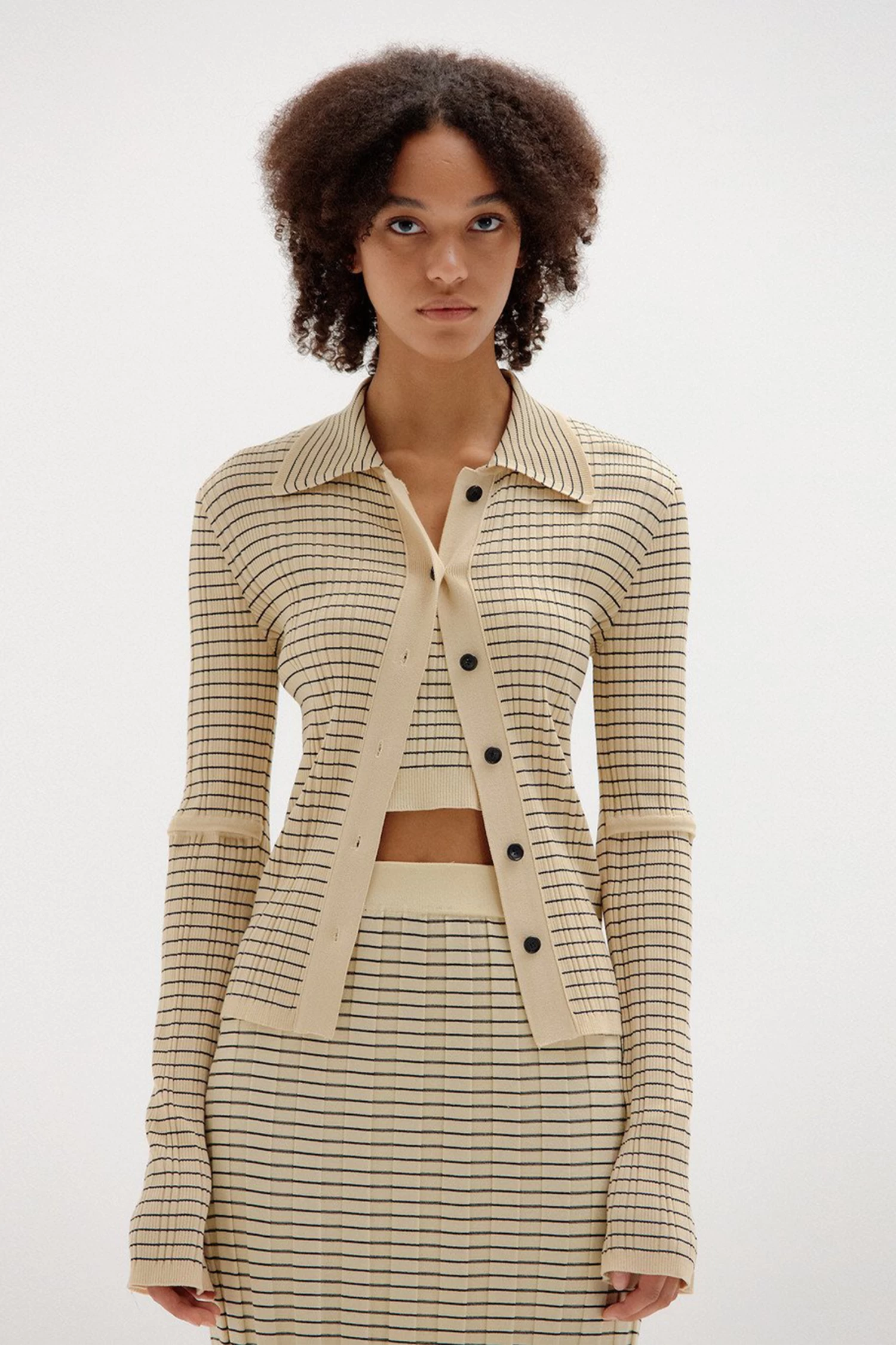 SINKY RIBBED KNIT CARDIGAN 5 SINKY RIBBED KNIT CARDIGAN - Image 5