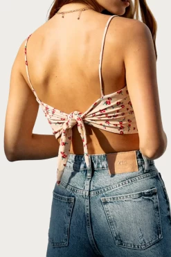 FLORAL STRETCH-CREPE HANDKERCHIEF TOP -Varley Store q3 6e430225 d1fe 4b51 9c8d da2f937b7331