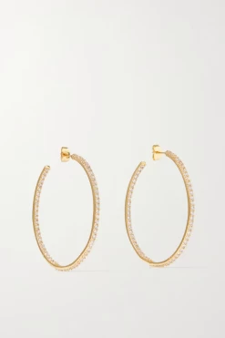 FROM THE BLOCK MEDIUM PAVÉ HOOP EARRINGS